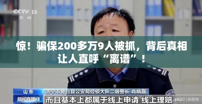 骗保200多万9人被抓